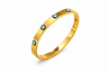 Mystique Jewelries Signature 18K Gold Plated Evil Eye Bangle