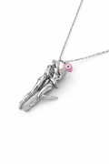 Mystique Jewelries Couple Hug Pendant Necklace with Evil eye charm