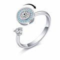 Mystique Jewelries Rotating Evil Eye Anti-Anxiety Ring