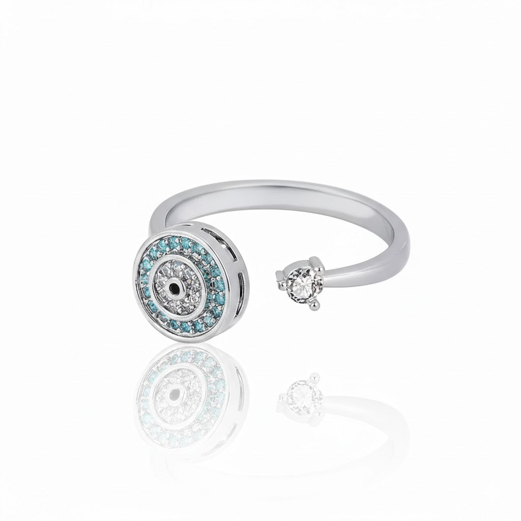 Mystique Jewelries Rotating Evil Eye Anti-Anxiety Ring