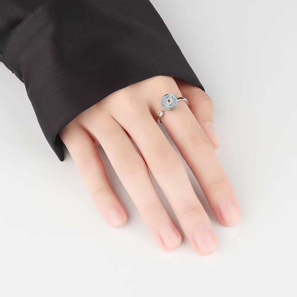 Mystique Jewelries Rotating Evil Eye Anti-Anxiety Ring