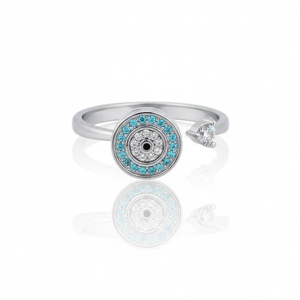 Mystique Jewelries Rotating Evil Eye Anti-Anxiety Ring