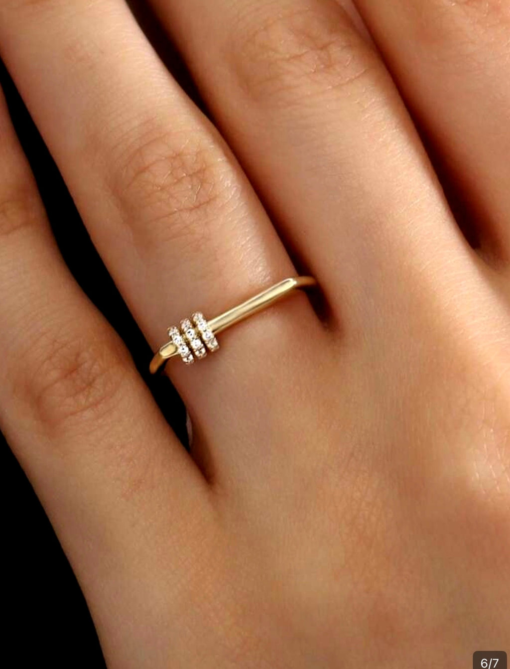 Mystique Jewelries Minimalist Gold Cubic Zirconia Bar Square Signet Flat Top Ring | Elegant Geometric Statement Jewelry
