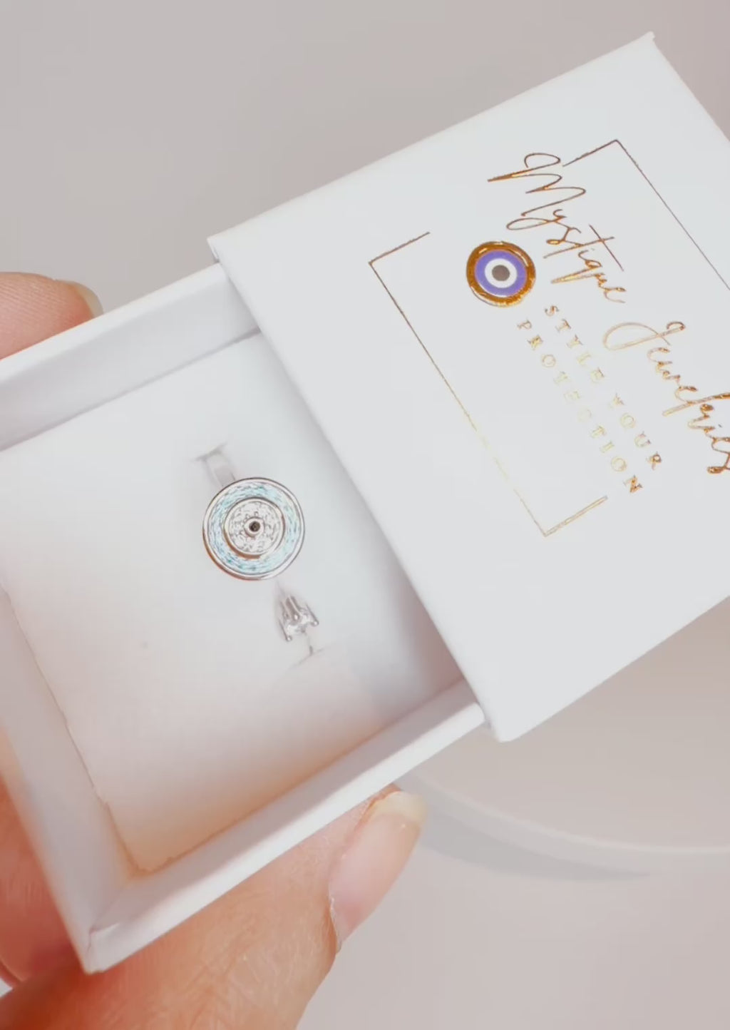 Mystique Jewelries Rotating Evil Eye Anti-Anxiety Ring